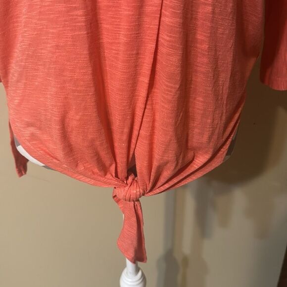 Coral Blouse with Front Waist Tie by Sunday in Brooklyn - Size XS - Picture 4 of 8